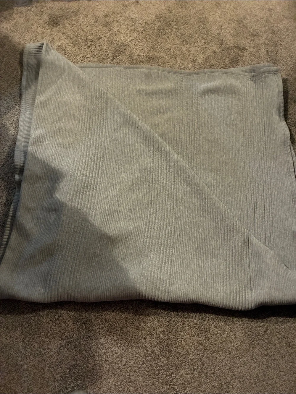King size Ribbed Comforter Cover with pillow case in Light Gray